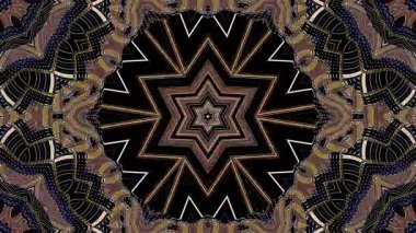 3D animasyon güzel video renkli soyut parlak ışık enerjisi 4K düz çizgi dalgaları merkezde yuvarlak ışık efekti, siyah arkaplan