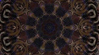 3D animasyon güzel video renkli soyut parlak ışık enerjisi 4K düz çizgi dalgaları merkezde yuvarlak ışık efekti, siyah arkaplan