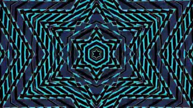 3D animasyon güzel video renkli soyut parlak ışık enerjisi 4K düz çizgi dalgaları merkezde yuvarlak ışık efekti, siyah arkaplan