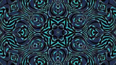 3D animasyon güzel video renkli soyut parlak ışık enerjisi 4K düz çizgi dalgaları merkezde yuvarlak ışık efekti, siyah arkaplan