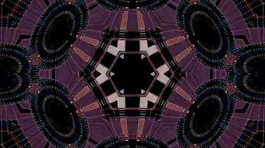 soyut çizgiler merkezde parlayan renkli ışık, siyah arkaplan