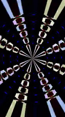 Soyut Kaleydoskop deseni tam renklerle. Sihirli mandala. 4k