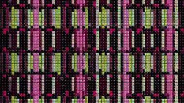 3D parlak çizgiler, dalga hareketini ayarlayın, renk dolu, siyah arkaplan üzerinde