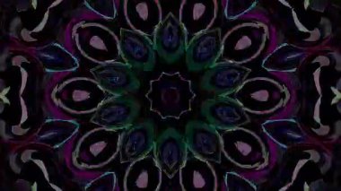 3D animasyon güzel video renkli soyut parlak ışık enerjisi 4K düz çizgi dalgaları merkezde yuvarlak ışık efekti, siyah arkaplan