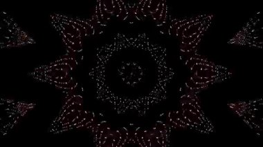 3D animasyon güzel video renkli soyut parlak ışık enerjisi 4K düz çizgi dalgaları merkezde yuvarlak ışık efekti, siyah arkaplan