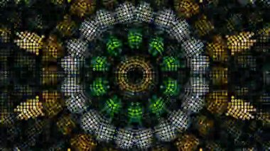 3D animasyon güzel video renkli soyut parlak ışık enerjisi 4K düz çizgi dalgaları merkezde yuvarlak ışık efekti, siyah arkaplan