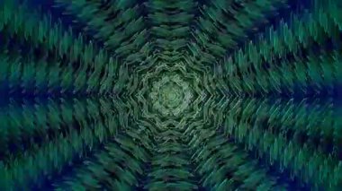 3D animasyon güzel video renkli soyut parlak ışık enerjisi 4K düz çizgi dalgaları merkezde yuvarlak ışık efekti, siyah arkaplan