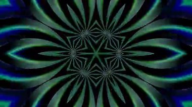 3D animasyon güzel video renkli soyut parlak ışık enerjisi 4K düz çizgi dalgaları merkezde yuvarlak ışık efekti, siyah arkaplan