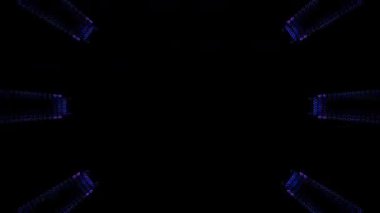 Soyut Kaleydoskop deseni tam renklerle. Sihirli mandala. 4k