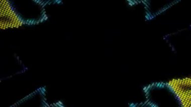 Soyut Kaleydoskop deseni tam renklerle. Sihirli mandala. 4k