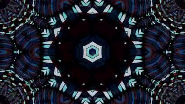 3D animasyon güzel video renkli soyut parlak ışık enerjisi 4K düz çizgi dalgaları merkezde yuvarlak ışık efekti, siyah arkaplan