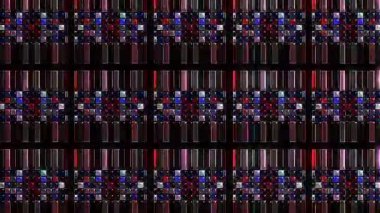 güzel renkli video soyut parlak ışık enerjisi 4K düz çizgi dalgaları siyah arkaplan üzerinde parıldayan ışık etkisi