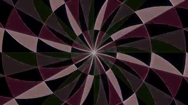 3D animasyon güzel video renkli soyut parlak ışık enerjisi 4K düz çizgi dalgaları merkezde yuvarlak ışık efekti, siyah arkaplan