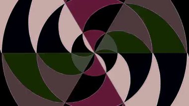 3D animasyon güzel video renkli soyut parlak ışık enerjisi 4K düz çizgi dalgaları merkezde yuvarlak ışık efekti, siyah arkaplan