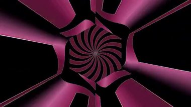 3D soyut parlak çizgiler, dalga, renkli, siyah arkaplan