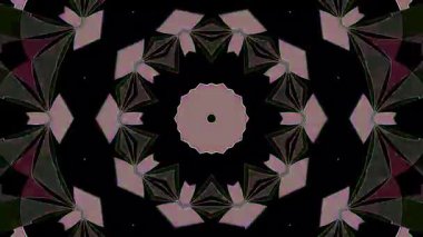 3D animasyon güzel video renkli soyut parlak ışık enerjisi 4K düz çizgi dalgaları merkezde yuvarlak ışık efekti, siyah arkaplan