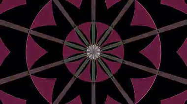 3D animasyon güzel video renkli soyut parlak ışık enerjisi 4K düz çizgi dalgaları merkezde yuvarlak ışık efekti, siyah arkaplan