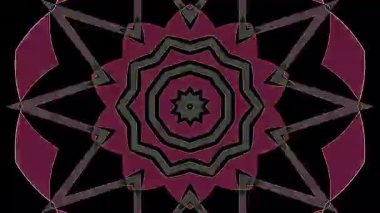 3D animasyon güzel video renkli soyut parlak ışık enerjisi 4K düz çizgi dalgaları merkezde yuvarlak ışık efekti, siyah arkaplan