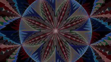 3D animasyon güzel video renkli soyut parlak ışık enerjisi 4K düz çizgi dalgaları merkezde yuvarlak ışık efekti, siyah arkaplan