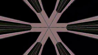 3D animasyon güzel video renkli soyut parlak ışık enerjisi 4K düz çizgi dalgaları merkezde yuvarlak ışık efekti, siyah arkaplan