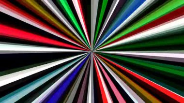 3D soyut parlak çizgiler, dalga, renkli, siyah arkaplan