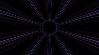 Soyut Kaleydoskop deseni tam renklerle. Sihirli mandala. 4k