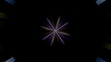 Soyut Kaleydoskop deseni tam renklerle. Sihirli mandala. 4k