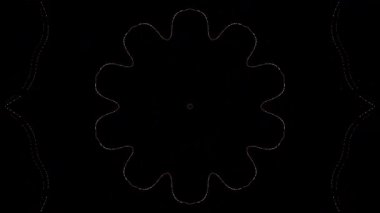 Soyut Kaleydoskop deseni tam renklerle. Sihirli mandala. 4k