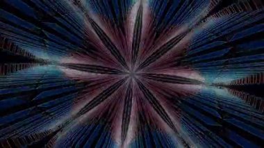 Soyut Kaleydoskop deseni tam renklerle. Sihirli mandala. 4k