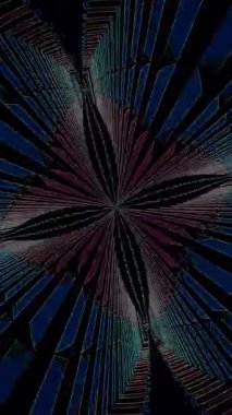 Soyut Kaleydoskop deseni tam renklerle. Sihirli mandala. 4k