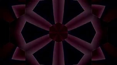 Soyut Kaleydoskop deseni tam renklerle. Sihirli mandala. 4k