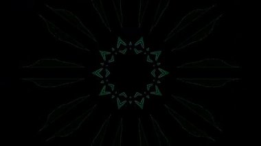 Soyut Kaleydoskop deseni tam renklerle. Sihirli mandala. 4k