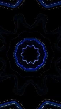 3D animasyon dikey güzel video soyut parlak ışık enerjisi 4K soyut çizgiler merkezde parlayan renkli ışık, siyah arkaplan