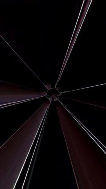 3D animation vertical beautiful video colorful abstract bright light energy 4K of smooth lines waves glittering light effect on black background