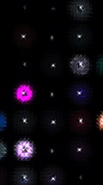 3D parlak çizgiler, dalga hareketini ayarlayın, renk dolu, siyah arkaplan üzerinde