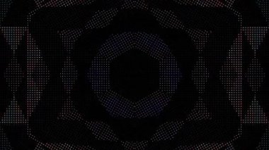 3D animasyon güzel video renkli soyut parlak ışık enerjisi 4K düz çizgi dalgaları merkezde yuvarlak ışık efekti, siyah arkaplan