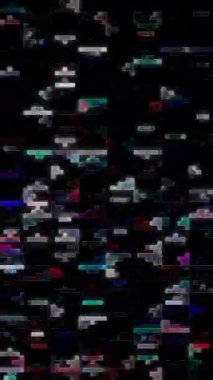 3D animasyon dikey video parıldayan güzel rengarenk çizgiler parlak ışık enerjisi 4K çizgiler pürüzsüz dalgalar parıldayan ışık efekti, siyah arkaplan