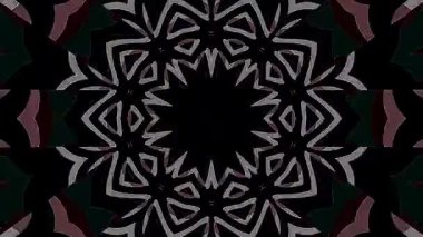 3D animasyon güzel video renkli soyut parlak ışık enerjisi 4K düz çizgi dalgaları merkezde yuvarlak ışık efekti, siyah arkaplan