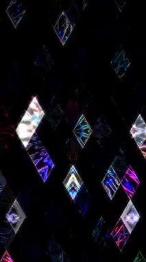 3D animasyon dikey video parıldayan güzel rengarenk çizgiler parlak ışık enerjisi 4K çizgiler pürüzsüz dalgalar parıldayan ışık efekti, siyah arkaplan