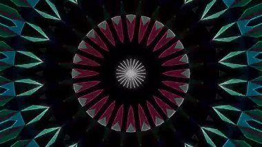 3D animasyon güzel video renkli soyut parlak ışık enerjisi 4K düz çizgi dalgaları merkezde yuvarlak ışık efekti, siyah arkaplan