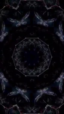 3D animasyon güzel video renkli soyut parlak ışık enerjisi 4K düz çizgi dalgaları merkezde yuvarlak ışık efekti, siyah arkaplan