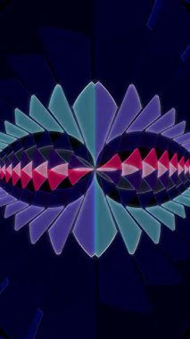 3D soyut parlak çizgiler, dalga, renkli, siyah arkaplan