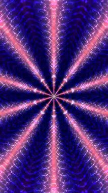 3D animasyon dikey güzel video soyut parlak ışık enerjisi 4K soyut çizgiler merkezde parlayan renkli ışık, siyah arkaplan