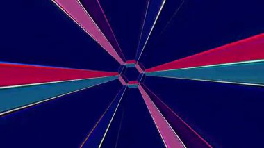 3D soyut parlak çizgiler, dalga, renkli, siyah arkaplan