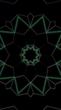 3D animasyon dikey güzel video soyut parlak ışık enerjisi 4K soyut çizgiler merkezde parlayan renkli ışık, siyah arkaplan