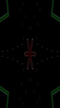 3D animasyon dikey güzel video soyut parlak ışık enerjisi 4K soyut çizgiler merkezde parlayan renkli ışık, siyah arkaplan