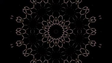 3D animasyon güzel video renkli soyut parlak ışık enerjisi 4K düz çizgi dalgaları merkezde yuvarlak ışık efekti, siyah arkaplan