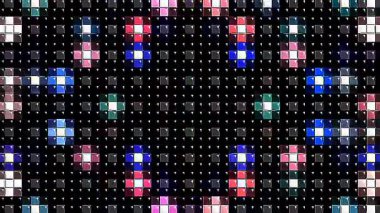 3D soyut parlak çizgiler, dalga, renkli, siyah arkaplan