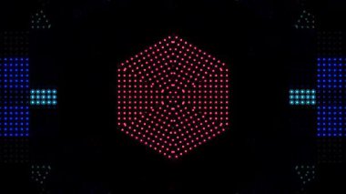 3D animasyon güzel video renkli soyut parlak ışık enerjisi 4K düz çizgi dalgaları merkezde yuvarlak ışık efekti, siyah arkaplan