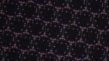 3D soyut parlak çizgiler, dalga, renkli, siyah arkaplan